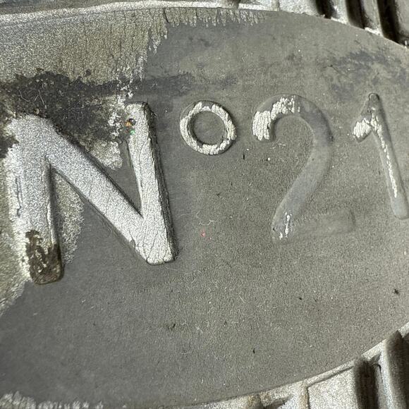 Nº21 Billy Silver Gold Leather Low Top Lace Up Athletic Sneakers Shoes 39.5 US 9 - Picture 7 of 12